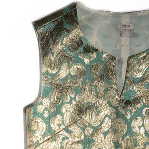 J. Crew factory gilded jacquard top in brocade